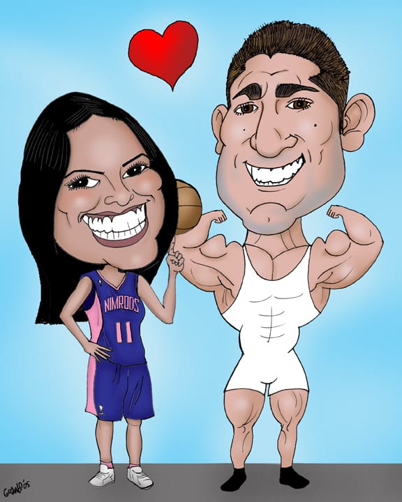 classic buff guy and basketball lady