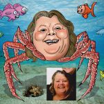 crab lady drawing from photo
