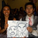 cute couple caricature